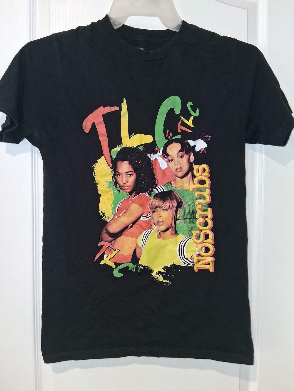 TLC Black Graphic Tee with Yellow, Green & Red Print - TLC Brand